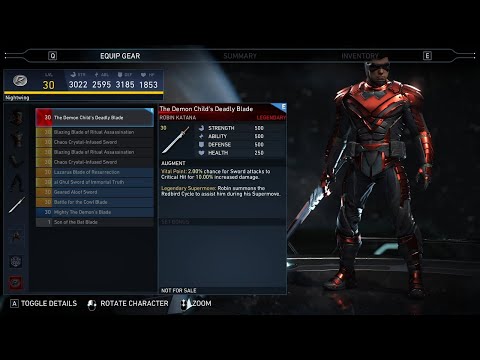 REDBIRD - Robin Legendary Gear Unlocked! | Injustice 2