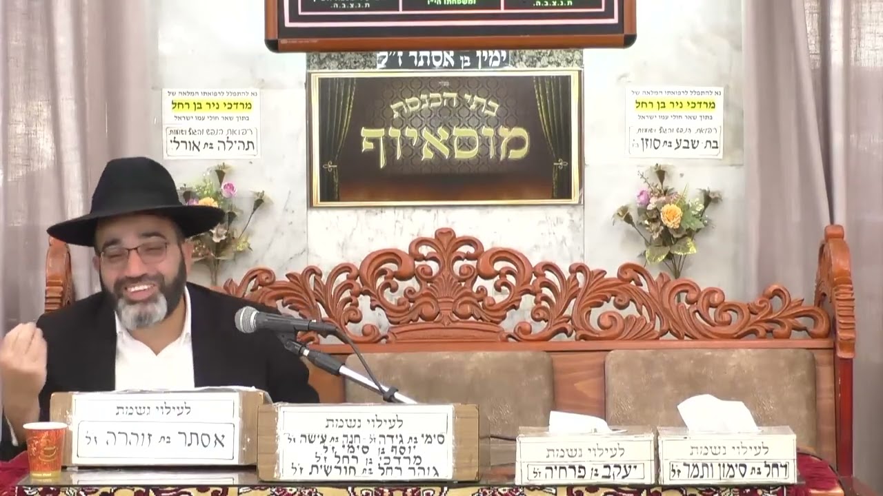 הרב אהרון שמאי | הלכות | בית הכנסת מוסאיוף