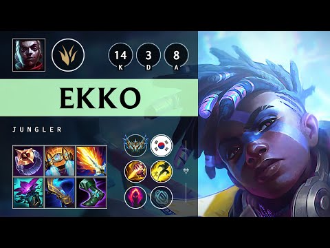 Ekko Jungle vs Lee Sin: Dominating - KR Challenger Patch 14.16