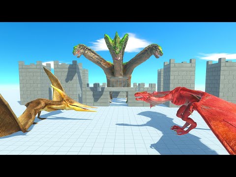 DRAGON FAMILY DEFENDING THE CASTLE - animal revolt battle simulator dragon - strategymoon