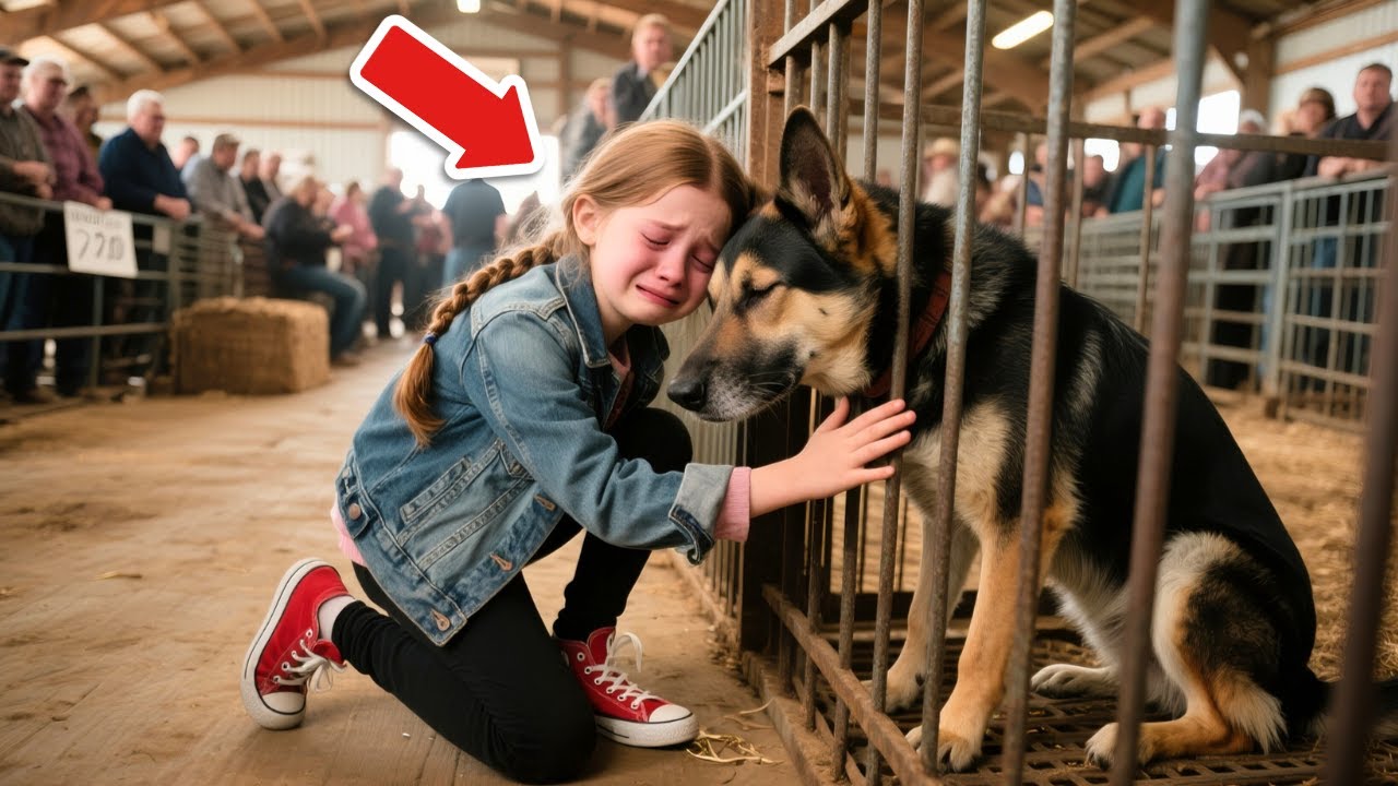 Daughter of Dead Cop Walks Into German Shepherd Auction Alone — The Reason Why Is Shocking!