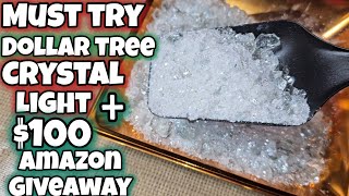 CREATE this STUNNING Dollar Tree CRYSTAL LIGHT TODAY! It's AMAZON GIVEAWAY TIME! 🥳