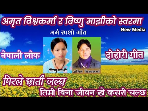 Nepali Lok Dohori Song | Pirale Chhati Jalchha | पिरले छाती जल्छ | Amrit bishwakarma, Bishnu Majhi