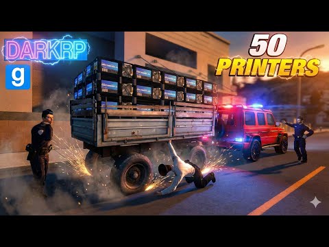 I Hide 50 Printers (no one should find them) - GMOD DarkRP FR