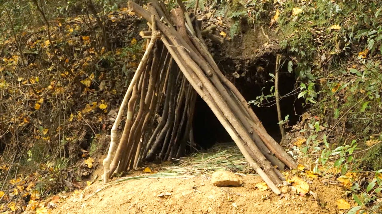 シェルターに暖炉を作って本格的な拠点に