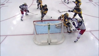 Maatta bats puck out of air to bail out a busy Marc-Andre Fleury