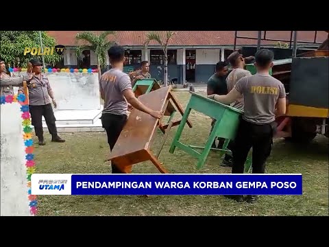 POLRES POSO BERI PENDAMPINGAN KEPADA WARGA KORBAN GEMPA