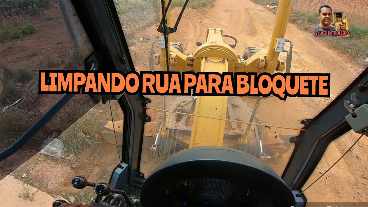 LIMPANDO RUA PARA BLOQUETE / Motoniveladora grader XCMG gr1803 patrola motoconformadora