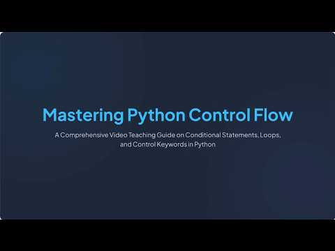 Python Lecture 6 Conditional Statements Loops