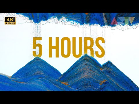 SANDSCAPES (5 hours 4K), background motion art, sound of sand falling ASMR