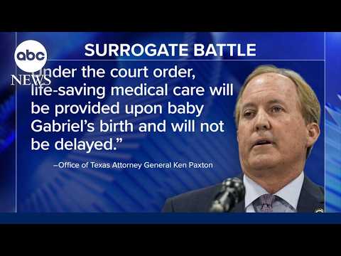 Couple's surrogate gives birth in Texas after judge orders life-saving care