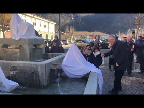 Roccaforte Mondovì: inaugurazione statue piazza Mons. Eula