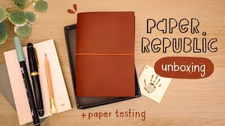 Paper Republic Unboxing | Grand Voyager Pocket + Paper Testing