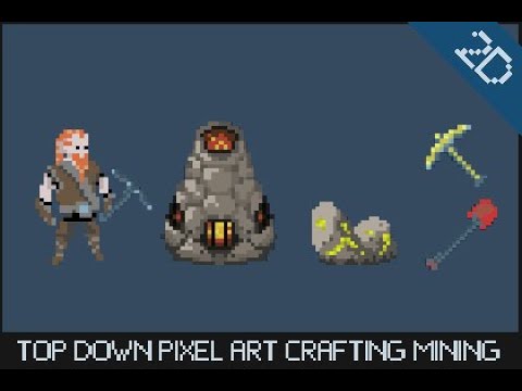 Pixel Art Top Down Crafting Mining