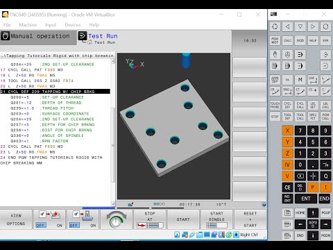 Heidenhain TNC640 - Fixed Cycles | TAPPING WITH CHIP BREAKING(Cycle 209, DIN/ISO: G209) - Tutorial 7