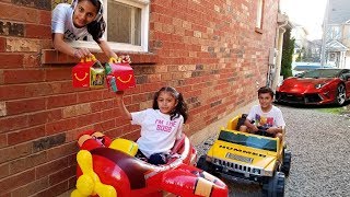 Restaurant  Drive Thru play & Ride On Car for Kids