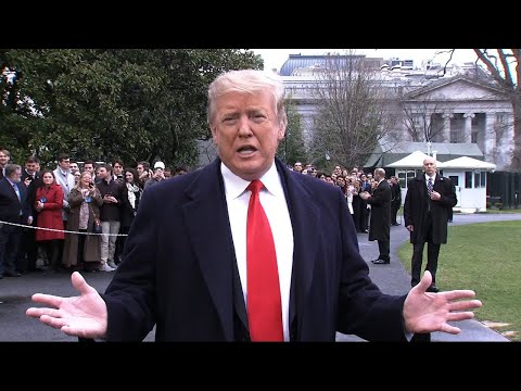 As he left for Mar-a-Lago Friday morning, President Donald Trump said he has "no idea" about the timing of the release of the Mueller report, which he called a "big hoax." He also repeated his claims that Democrats are "anti-Jewish." (March 22)