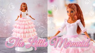 The MOST beautiful PINK ruffles CAKE Ft. Princess ARIEL  (live action version)