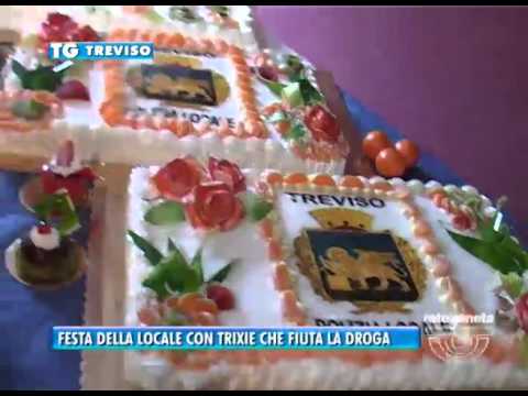 TREVISO TG - 20/01/2016 - FESTA DELLA LOCALE CON TRIXIE CHE FIUTA LA DROGA