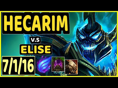 HECARIM vs ELISE - 7/1/16 KDA JUNGLE GAMEPLAY - EUW Ranked GRANDMASTER