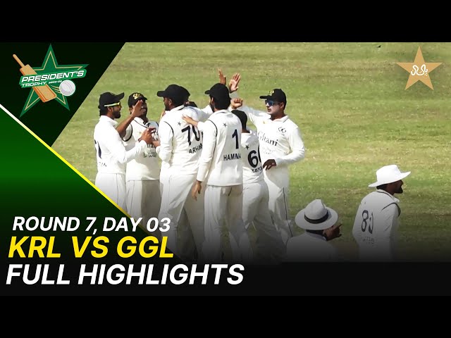 Full Highlights | KRL Vs Ghani Glass | President Trophy | 2025-26 | Day 3 | PCB | M2Y1H