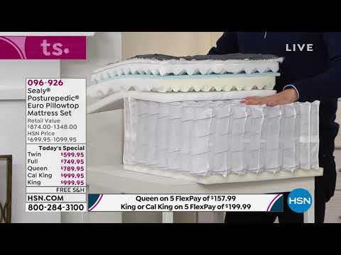 Sealy Posturepedic Hamilton Plush Euro Pillowtop Full...