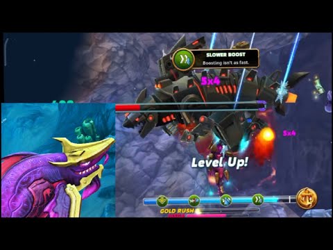 Abyssal Shark Vs Mecha Sharkjira Enemy - HUNGRY SHARK WORLD