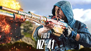 En 1 contre 3 j'ai pas le choix, je sors la NZ-41 du placard