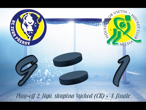 Sestřih branek z prvního finálového utkání Přerova proti Vsetínu (9:1)