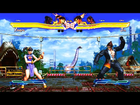 Xiaoyu & Yoshimitsu vs Jin & Julia  (Hardest) Street Fighter X Tekken