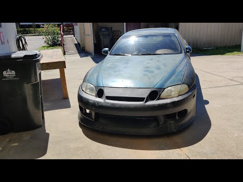 1996 Lexus sc300 v-speed wide body kit part 1 front bumper & fender install