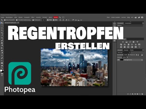 Photopea - Glas Effekt (5) (Regentropfen an Glasscheibe)