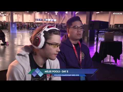 EVO 2018 - A Rookie (Mario) Vs. Wizzrobe (Falcon) Melee Pools
