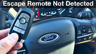 2020 - 2022 Ford Escape No Key Detected How to start with a dead key fob