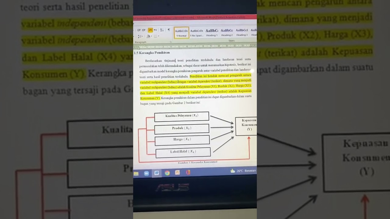 Cara Membuat Kerangka Teori (Pengarus Secara Parsial dan Simultan)