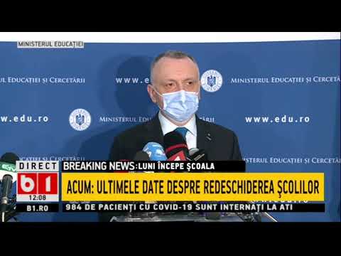 STIRI B1 ORA 12.00 DIN 5 FEBR 2021 - DECLARATII MINISTRUL EDUCATIEI SI MINISTRUL SANATATII