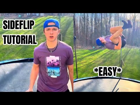 How ANYONE Can Learn To Sideflip EASILY!! Trampoline Tutorial…