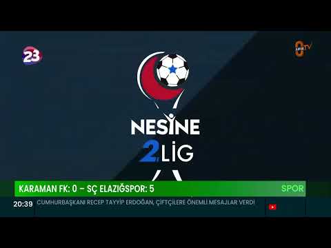 TFF 2. LİG BEYAZ GRUP 27. HAFTA MÜCADELESİNDE; KARAMAN FK: 0 – SÇ ELAZIĞSPOR: 5