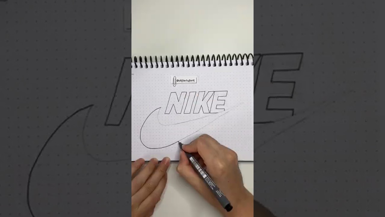 NIKE.😎 #differlyfont #satisfying #drawing #art #shorts #nike #lettering #font