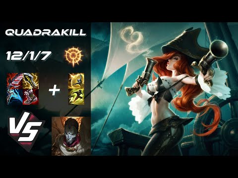 BOTTOM Miss Fortune vs Jhin [QUADRAKILL] - EU Challenger Patch 25.S2.6