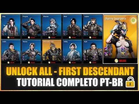 Como liberar TODOS os Personagens, Skins ULTIMATE & Armas | The First Descendant (TUTORIAL COMPLETO)