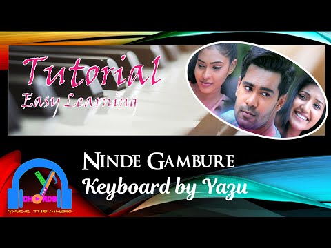 Ninde Gambure (නින්දේ ගැඹුරේ ආශා මවා) | Deweni Inima | Keyboard Tutorial with Lyrics