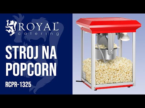 Video - Stroj na popcorn - červený – 8 oz