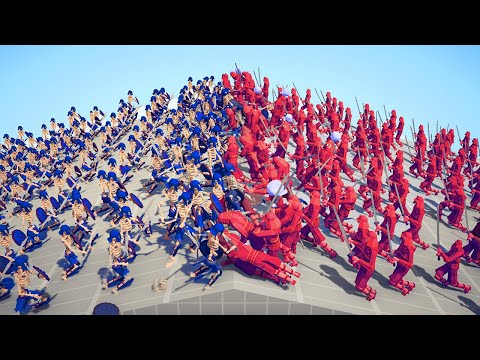 100x SPOOKY ARMY 💀 vs 🥷 100x RENAISSANCE ARMY / Totally Accurate Battle Simulator ( TABS )