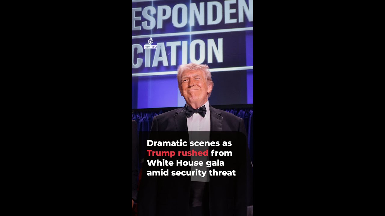 Dramatic scenes as Trump rushed from White House gala