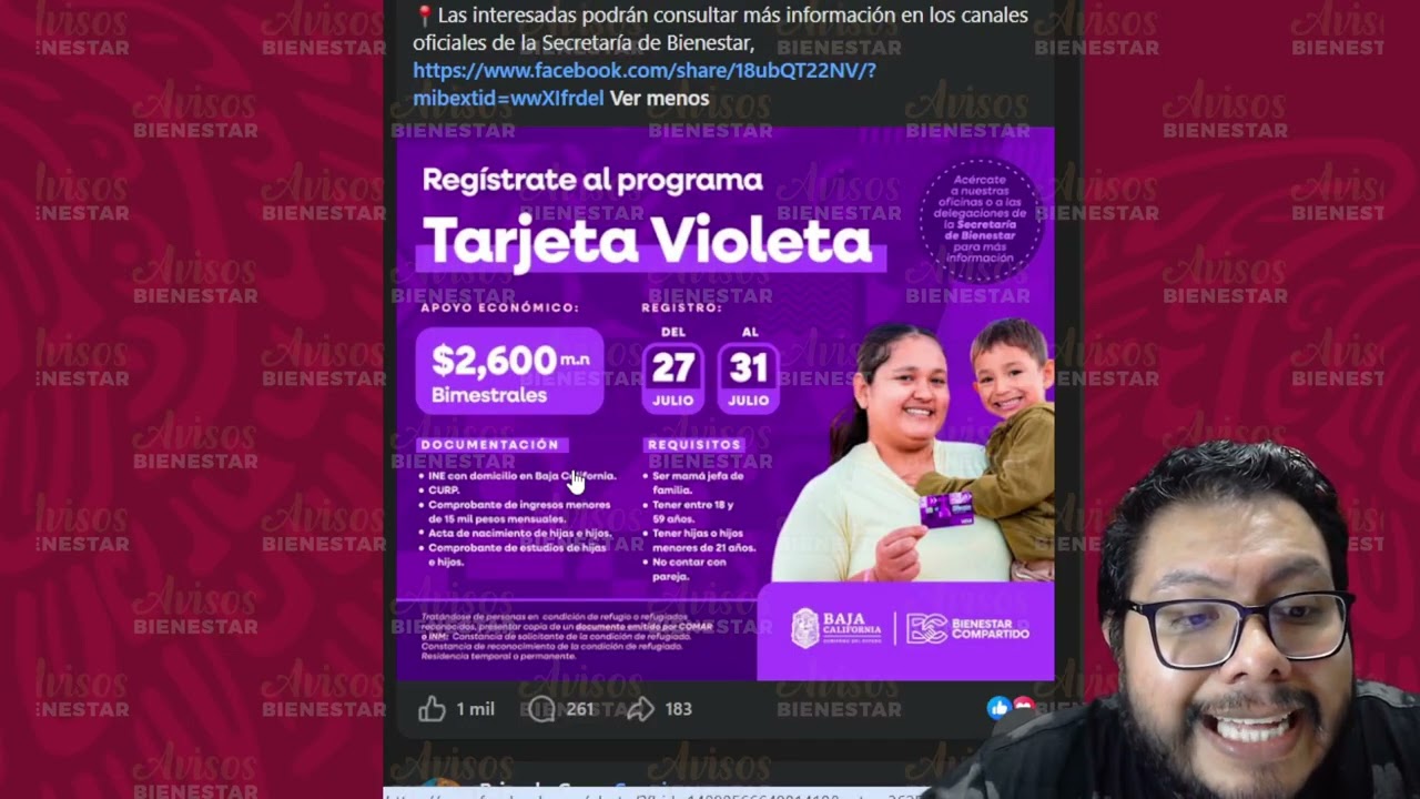 Tarjeta Violeta | Madres solteras que quieren recibir 2 mil 600 pesos registro en estas día