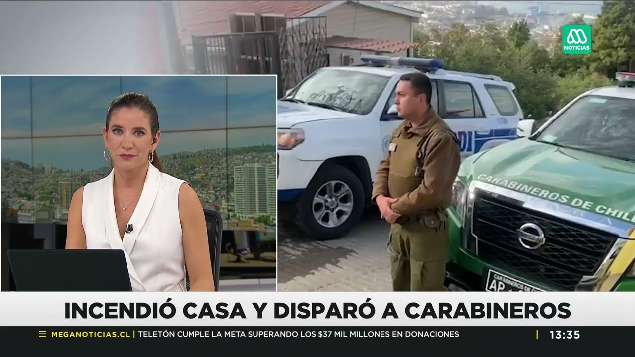 Carabinero abatió a sujeto que los atacó durante un incendio en Valparaíso