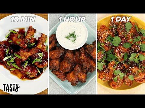 10-Minute Vs. 1-Hour Vs. 1-Day Chicken Wings • Tasty