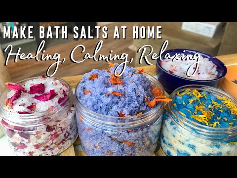 How to make DIY BATH SALTS at Home (3 Colorful Floral & Scented Ideas)