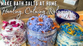 How to make DIY BATH SALTS at Home (3 Colorful Floral & Scented Ideas)